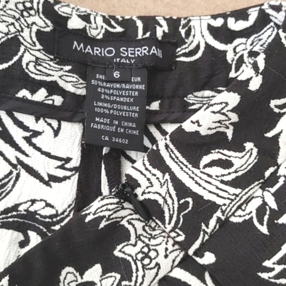 Mario serrani | black & white paisley shorts with pockets - Picture 2 of 3